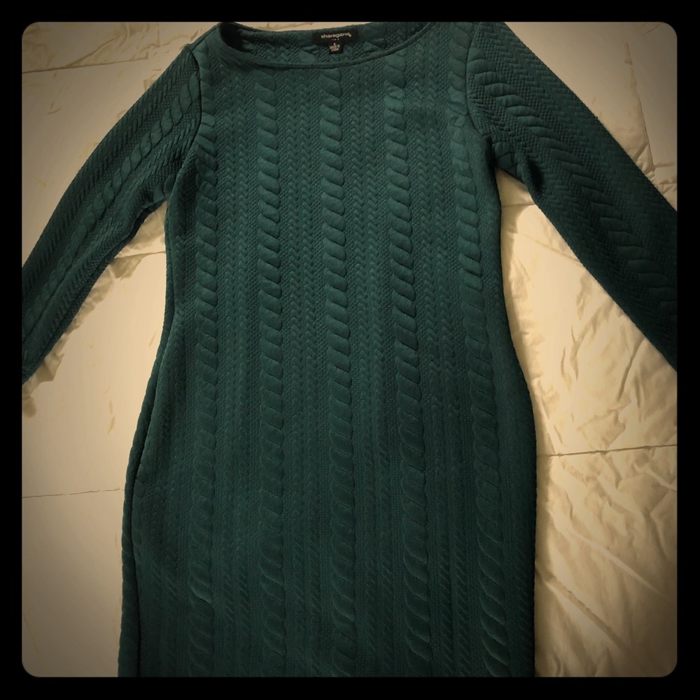 Sharagano Dark Green Dress